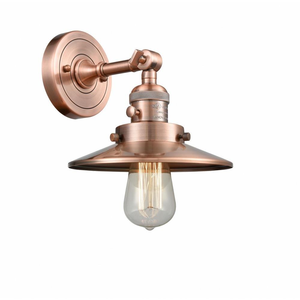 Innovations Lighting - 203SW-M1-M7 - Railroad - 1 Light Wall Sconce In  Traditional Style-8 Inches Tall and 8 Inches Wide