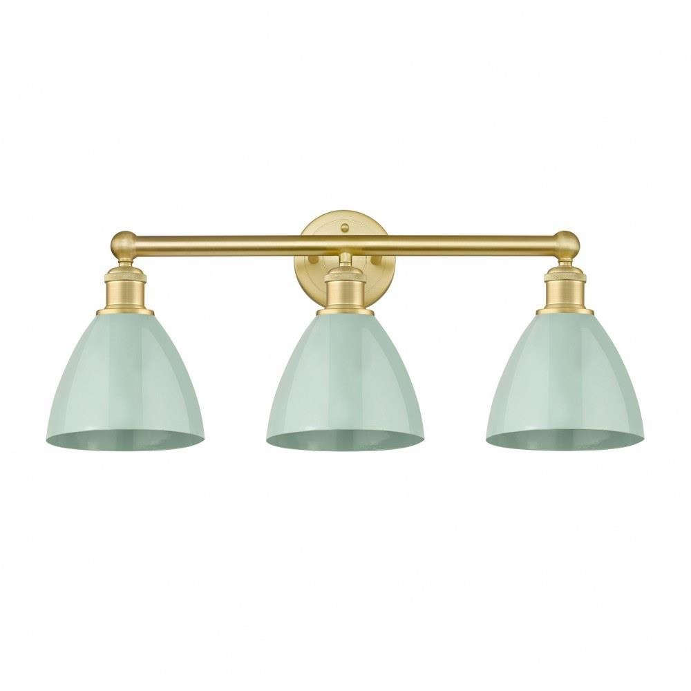 Plymouth Dome - 3 Light Bath Vanity In Industrial Style-12 Inches Tall and 25.5 Inches Wide