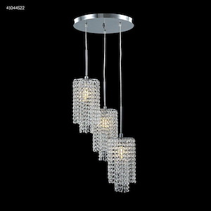 Contemporary - Three Light Offset Crystal Chandelier