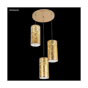 Gold Leaf - 47 Inch 21W 3 LED Acrylic Chandelier