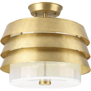 POINT DUME® by Jeffrey Alan Marks for Progress Lighting Sandbar Collection Brushed Brass Semi-Flush Convertible - 861241