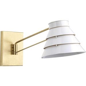 POINT DUME® by Jeffrey Alan Marks for Progress Lighting Onshore Collection Brushed Brass Swing Arm Wall Sconce - 861236