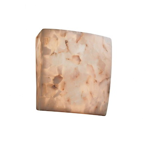 Alabaster Rocks - 8.25 Inch ADA Square Wall Sconce with Alabaster Resin Shade