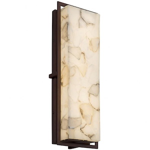 Alabaster Rocks Avalon - 18 Inch ADA Outdoor/Indoor Large Wall Sconce with Alabaster Resin Shade
