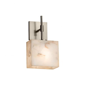 Alabaster Rocks Union - 11 Inch ADA Wall Sconce with Rectangle Alabaster Resin Shade