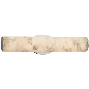 Alabaster Rocks Eliptical - 20 Inch ADA Linear Wall/Bath Vanity with Alabaster Resin Shade
