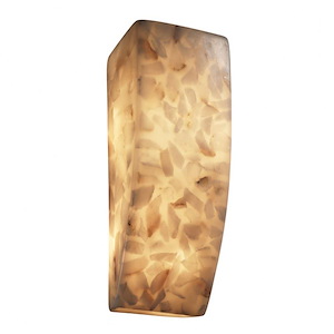Alabaster Rocks - 14 Inch ADA Rectangle Wall Sconce with Alabaster Resin Shade