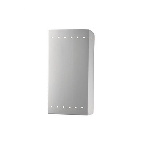 Ambiance - Large Rectangle with Perfs Closed Top Outdoor Wall Sconce