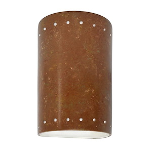Ambiance - Small Cylinder with Perfs Open Top &amp; Bottom Outdoor Wall Sconce