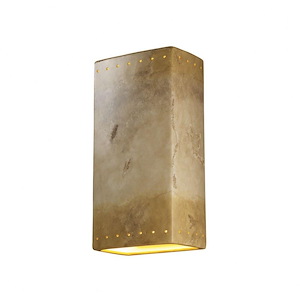 Ambiance - Really Big Rectangle with Perfs Closed Top Outdoor Wall Sconce