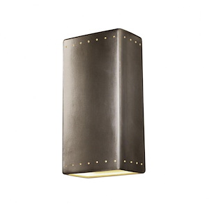 Ambiance - Really Big Rectangle with Perfs Open Top and Bottom Outdoor Wall Sconce