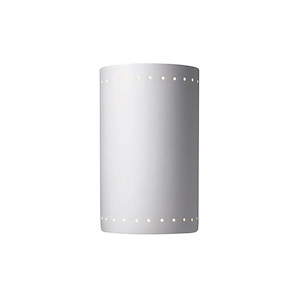 Ambiance - Large ADA Cylinder with Perfs Open Top and Bottom Wall Sconce
