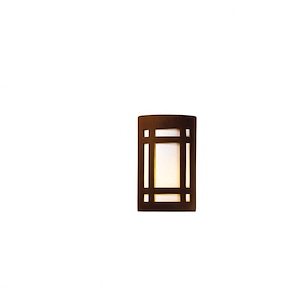 Ambiance - Small ADA Craftsman Window Closed Top Outdoor Wall Sconce
