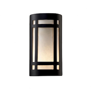 Ambiance - Large ADA Craftsman Window Open Top and Bottom Wall Sconce