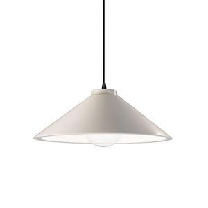 Radiance - 1 Light Flare Pendant with Cord In Modern Style-5 Inches Tall and 11.75 Inches Wide