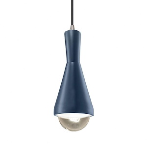 Radiance - 1 Light Erlen Pendant with Cord In Modern Style-10.5 Inches Tall and 4.75 Inches Wide