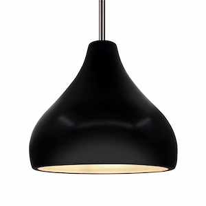Radiance - 10W 1 LED Large Droplet Pendant with Rigid Stem Kit-9.5 Inches Tall and 13.5 Inches Wide - 1341803