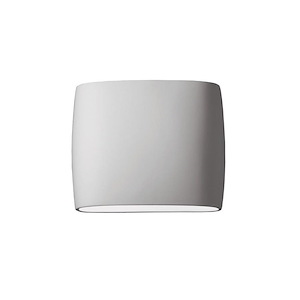 Ambiance Collection - Wide ADA Oval Outdoor Small Wall Sconce Closed Top