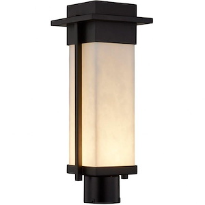 Clouds Pacific - 18 Inch Outdoor Post Light with Rectangle Cloud Resin Shades