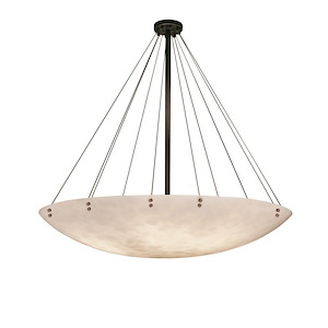 Clouds Finials - 72 Inch Bowl Pendant with Round Bowl Cloud Resin Shades and Cylinderical Finials