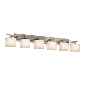 Clouds Aero - 56 Inch Bath Bar with Rectangle Cloud Resin Shades