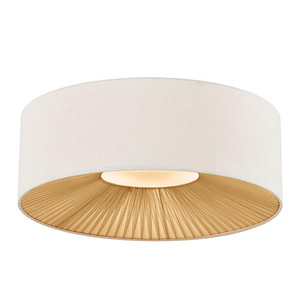 Textile - 8 Light Warren Drum Flush Mount-10.75 Inches Tall and 30 Inches Wide