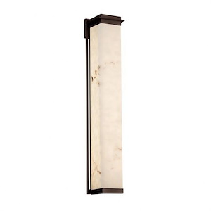 LumenAria Pacific - 48 Inch 30W 1 LED Outdoor Wall Sconce with Rectangle Faux Alabaster Shade