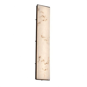 LumenAria Avalon - 60 Inch 80W 1 LED Outdoor Wall Sconce with Rectangle Faux Alabaster Shade