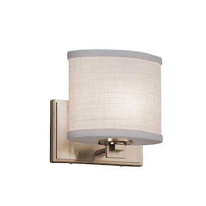 LumenAria Era - 1 Light Wall Sconce with Square/Flat Rim Faux Alabaster Shade - 1035051