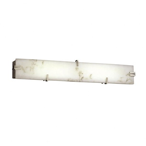 LumenAria Clips - 28.25 Inch 40W LED Linear Wall/Bath Vanity with Faux Alabaster Shade