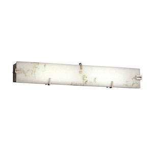 LumenAria Clips - 36 Inch 60W LED Linear Wall/Bath Vanity with Faux Alabaster Shade