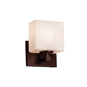 Fusion Tetra - 1 Light ADA Wall Sconce with Rectangle Opal Glass Shade
