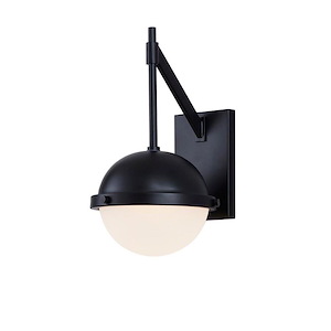 Bowery - 8W 1 LED Outdoor Wall Sconce In Minimalist Style-14.75 Inches Tall and 8 Inches Wide
