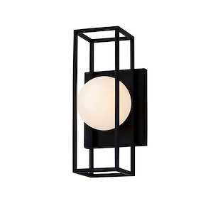 Float - 8W 1 LED Small Outdoor Wall Sconce In Minimalist Style-12 Inches Tall and 5.5 Inches Wide