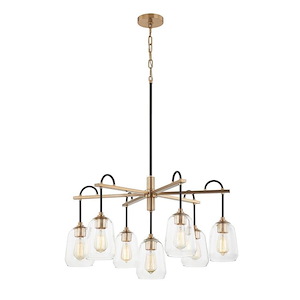 Arcwell - 7 Light Chandelier In Minimalist Style-18 Inches Tall and 32 Inches Wide