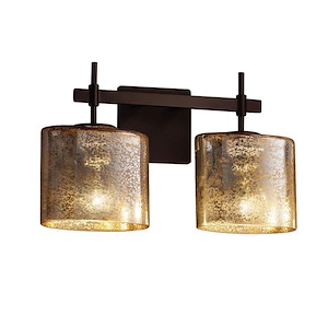 Fusion Union - 2 Light Bath Bar with Oval Mercury Glass Shade - 1034721