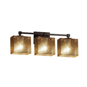 Fusion Tetra - 3 Light Bath Bar with Rectangle Mercury Glass Shade - 1034759