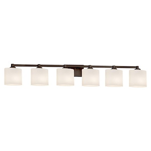 Fusion Regency - 6 Light Bath Bar with Oval Opal Glass Shade - 1034798