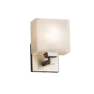 Fusion Regency - 1 Light ADA Wall Sconce with Rectangle Weave Glass Shade