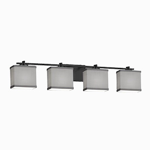 Fusion Era - 4 Light Bath Bar with Rectangle Opal Glass Shade - 1034813