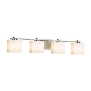 Fusion Era - 4 Light Bath Bar with Rectangle Opal Glass Shade - 1034813