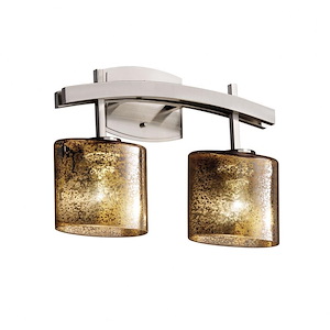 Fusion Archway - 2 Light Bath Bar with Oval Mercury Glass Shade - 1034856