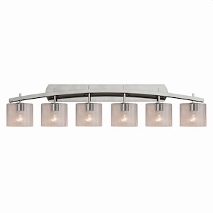 Fusion Archway - 6 Light Bath Bar with Oval Seeded Glass Shade - 1034867