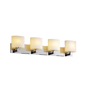 Fusion Modular - 4 Light Bath Bar with Oval Opal Glass Shade