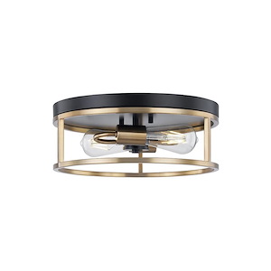 Knox - 2 Light Round Flush Mount-5 Inch Tall and 13 Inch Wide