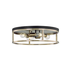 Knox - 4 Light Round Flush Mount-6 Inch Tall and 20 Inch Wide