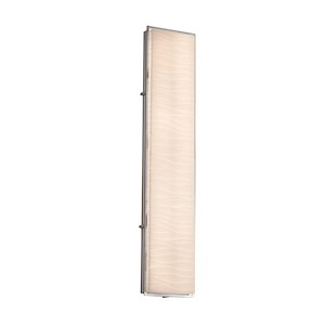 Porcelina Avalon - 48 Inch 44W 1 LED Outdoor Wall Sconce Rectangle with Waves Faux Porcelain Shade