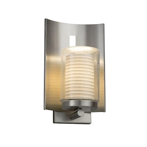 Limoges Embark - 1 Light Outdoor Wall Sconce with Sawtooth Flat Rim Cylinder Shade - 1035445