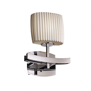 Limoges Archway - 1 Light ADA Wall Sconce with Pleats Oval Shade - 1035512