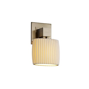 Limoges Aero - 1 Light No Arms ADA Wall Sconce with Pleats Oval Shade - 1035519